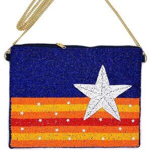Houston Astros Beaded Purse
